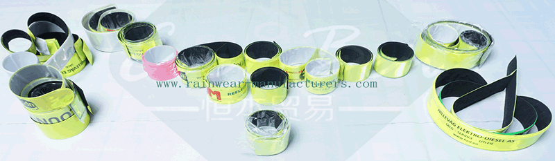 wholesale reflective running accessories Bulk slap bracelets manufactory